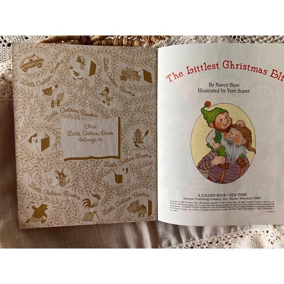 The Littlest Christmas Elf: 1987 Vintage Little Golden Book - Picture 3 of 6